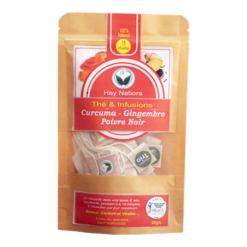 INFUSION "TRIO": CURCUMA - GINGEMBRE - POIVRE NOIR